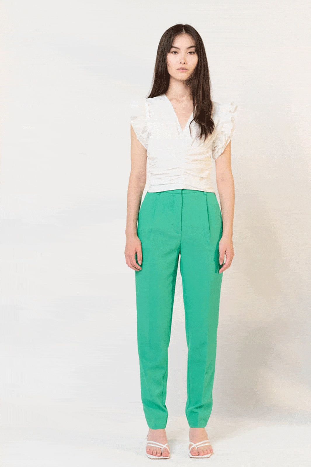 Bruuns Bazaar - CindySus Ciry Pants - Bright Green