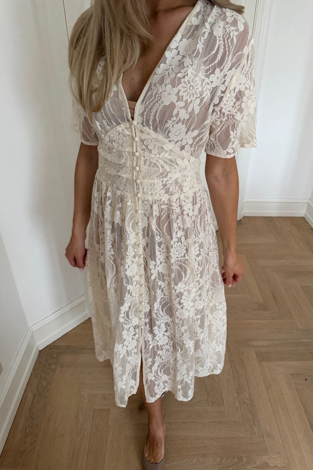 BYIC - Adeliaic Long Dress A23876 - Off White Lace