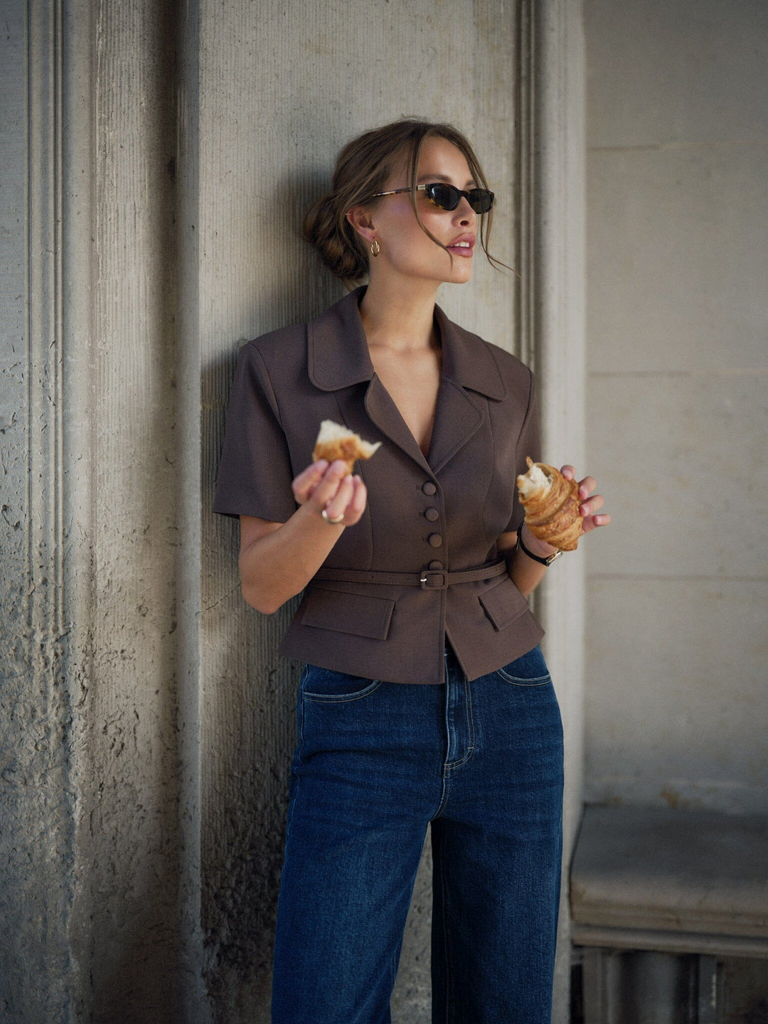 Byic - Annieic Tee Blazer A25385 - Dark Brown Blazere 