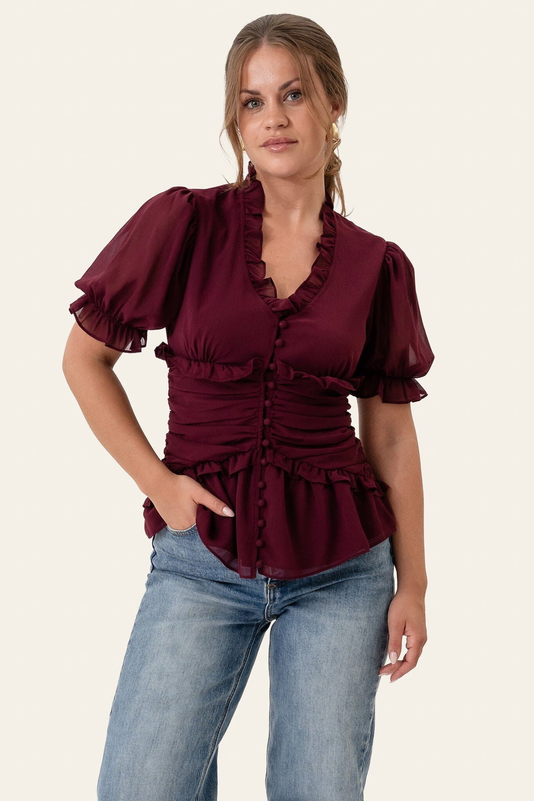 BYIC - Arielic Blouse A25221 - Bordeaux Bluser 