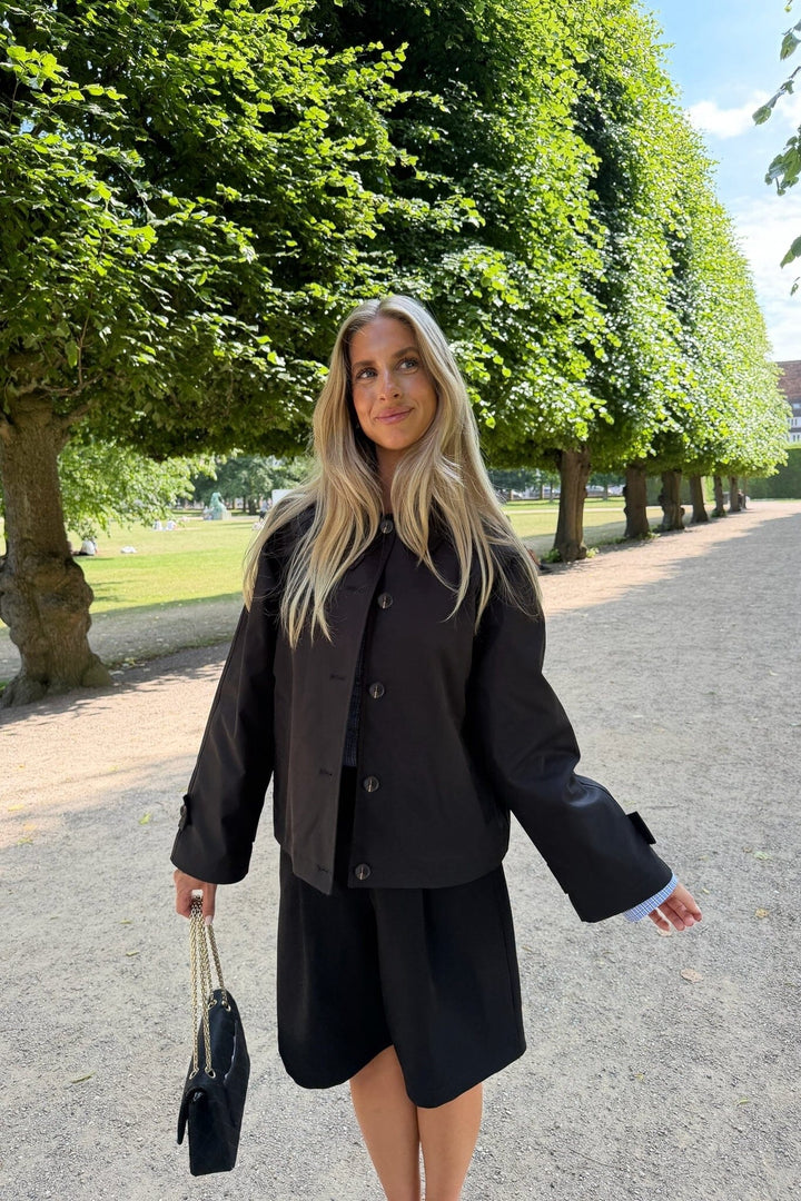 BYIC - Avaic Short Trenchcoat A2519 - Black Jakker 
