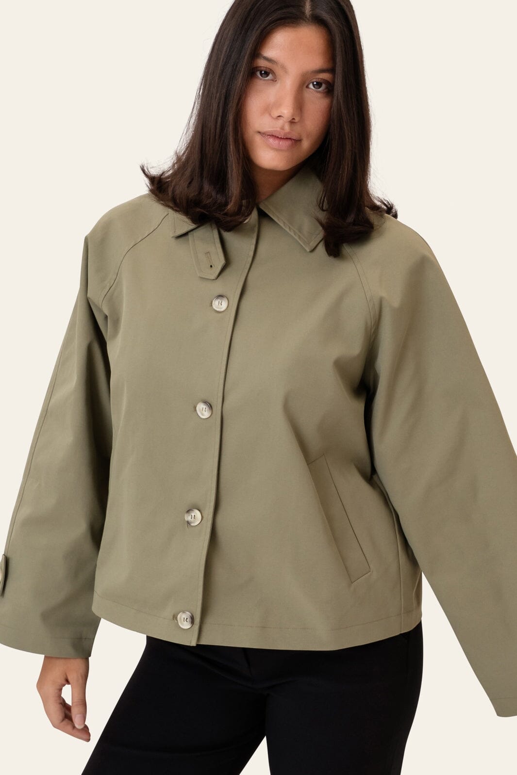BYIC - Avaic Short Trenchcoat A2519 - Dark Khaki