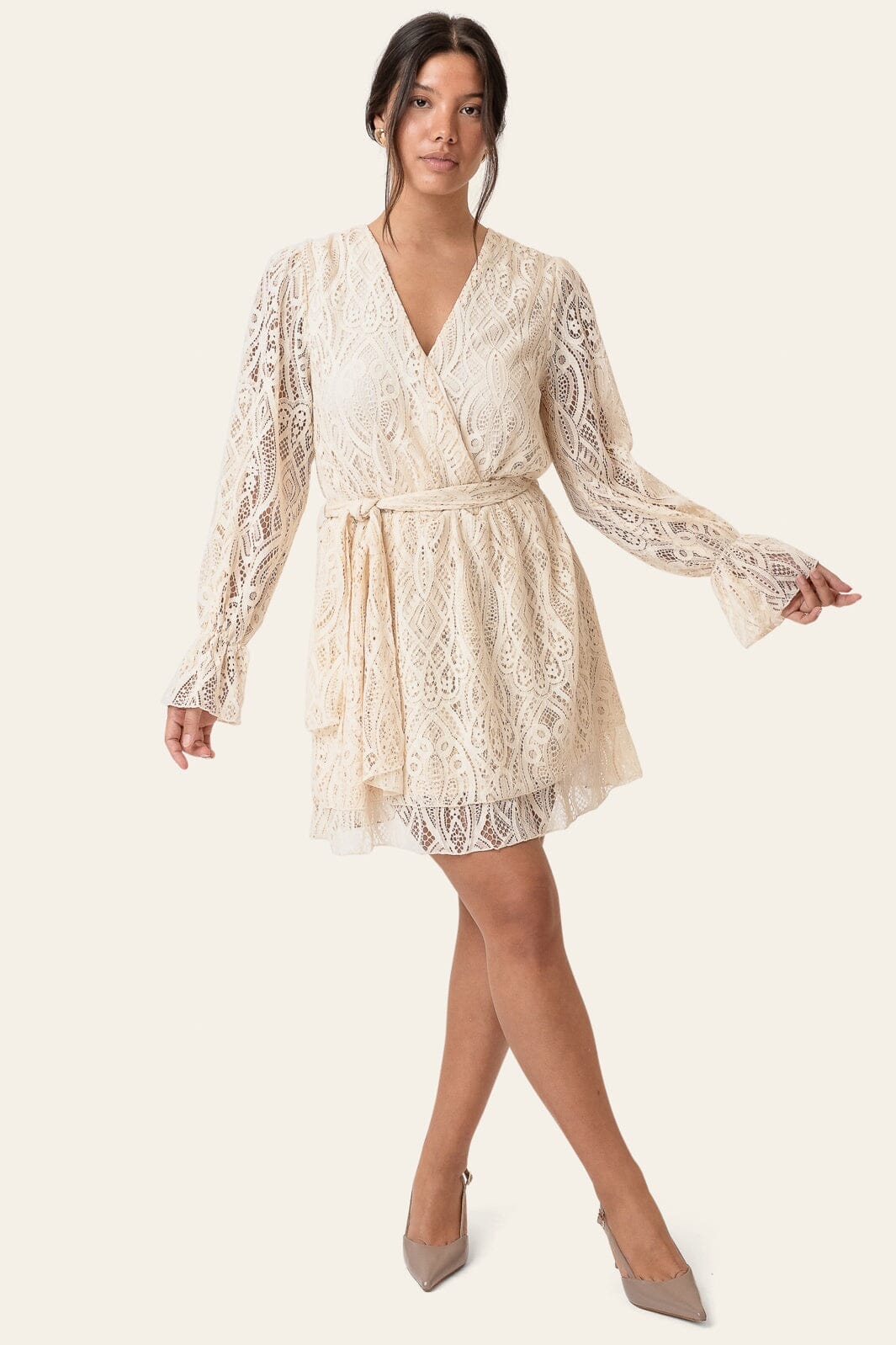 BYIC - Freyaic Dress A25100 - Off White Lace