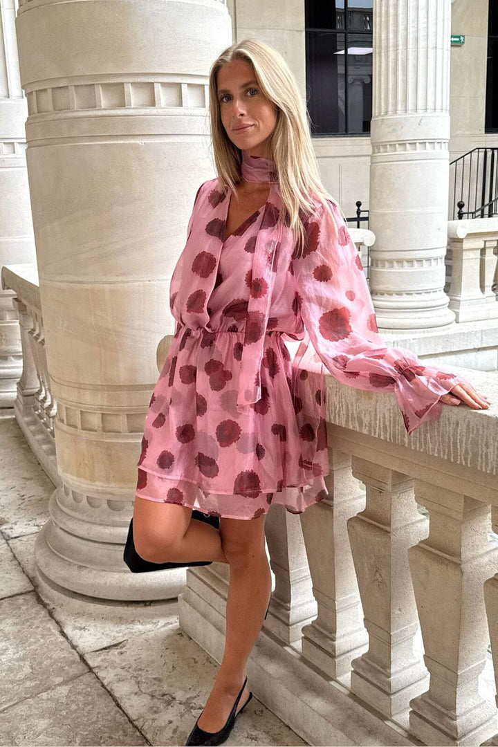 BYIC - Freyaic Dress A2516 - Pink Red Flower Print