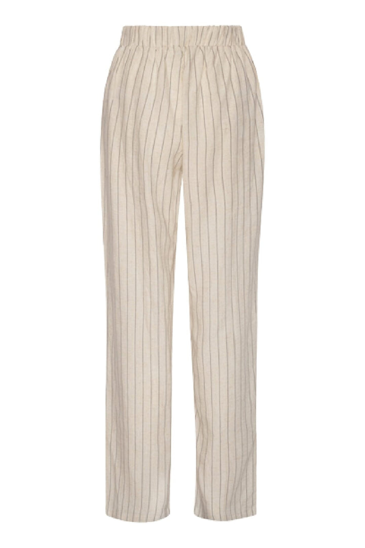 BYIC - Hannah Pants Linen Pinstripe - Beige