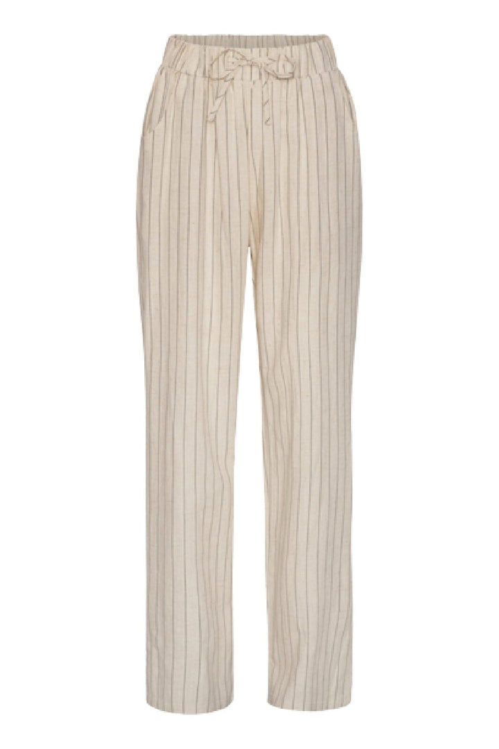 BYIC - Hannah Pants Linen Pinstripe - Beige
