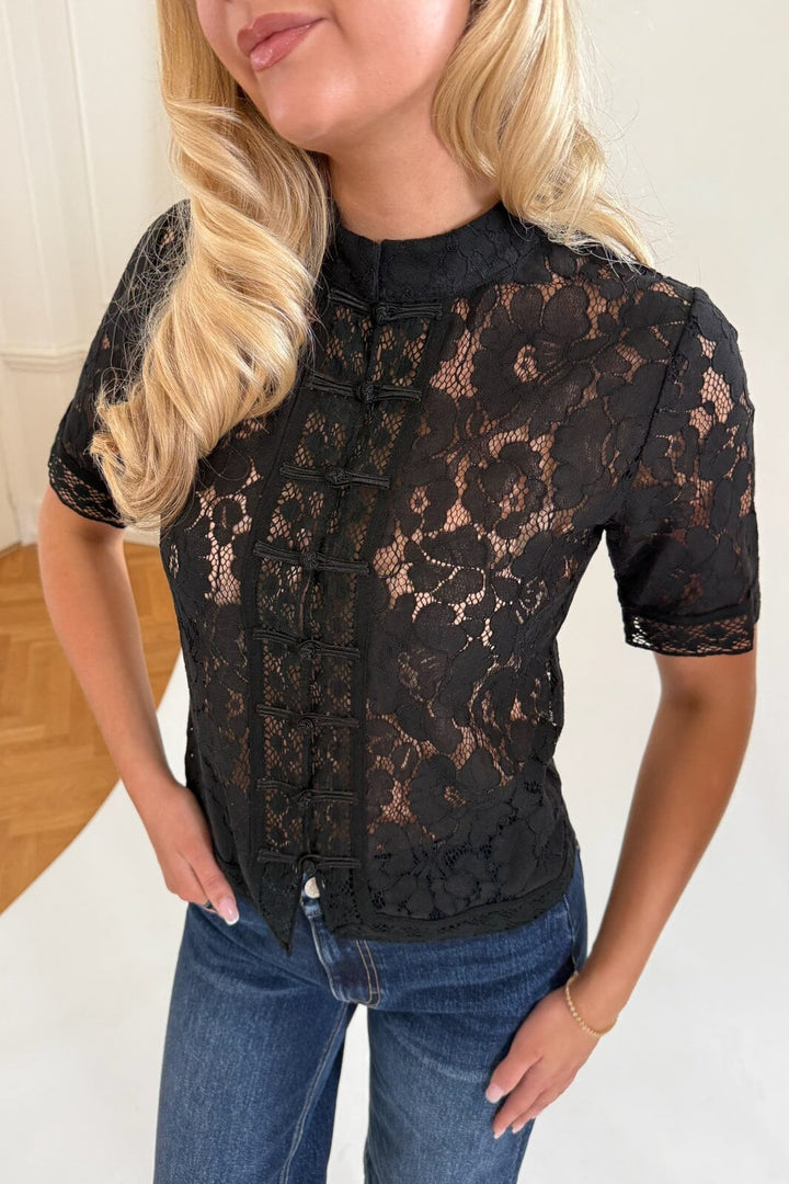 BYIC - Liljaic Ss Shirt A25297 - Black Lace