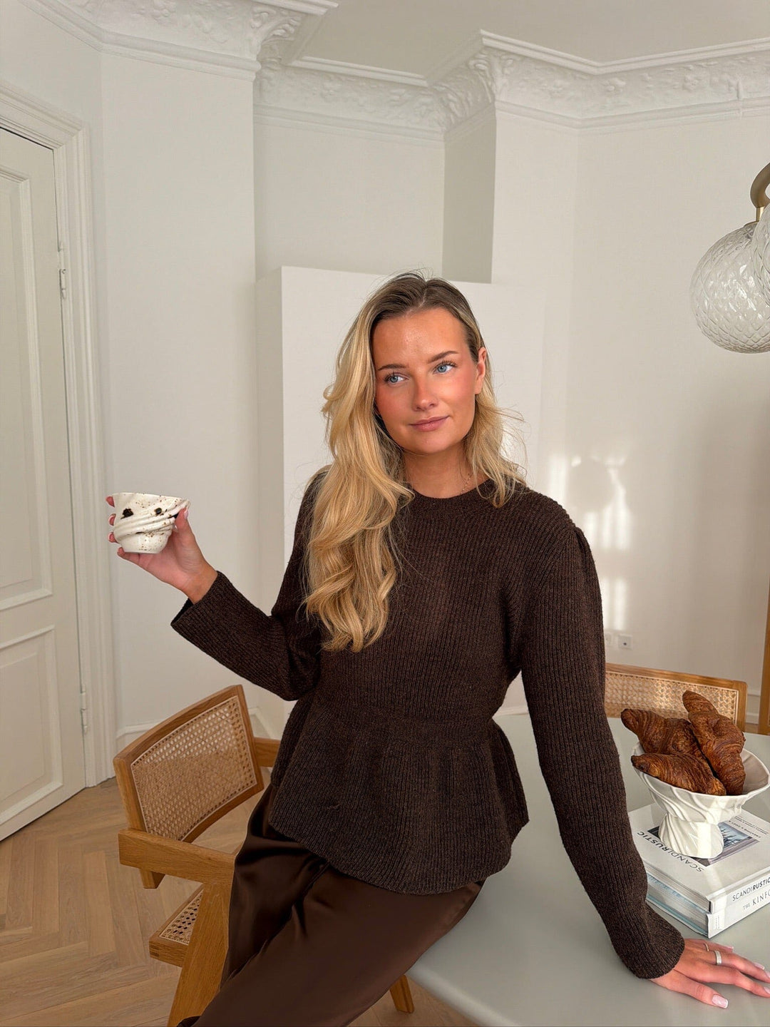 BYIC - Saraic Sweater D059-2 - Dark Brown Strikbluser 