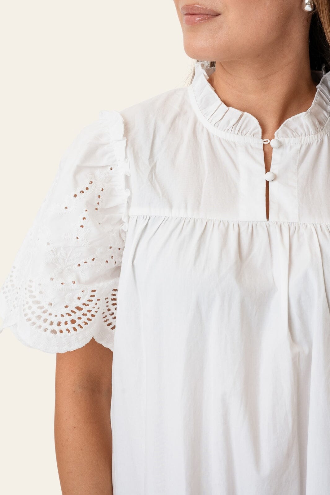 BYIC - Solveigic Long Dress A23930 - White Embroidery