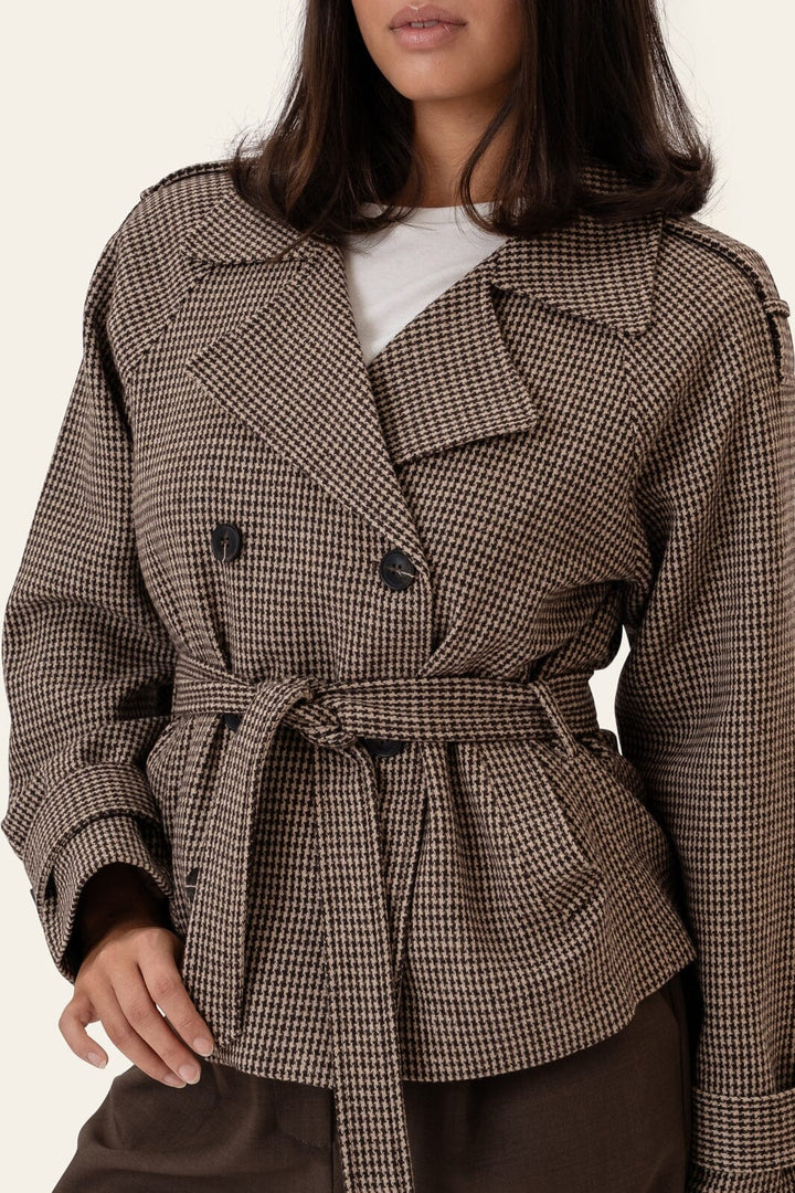 BYIC - Veraic Trenchcoat A25104 - Brown Checks