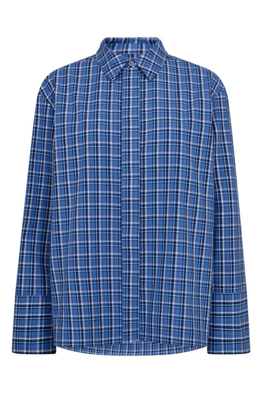 Co´Couture - Angelicacc Check Shirt 35170 - 17 - Blue