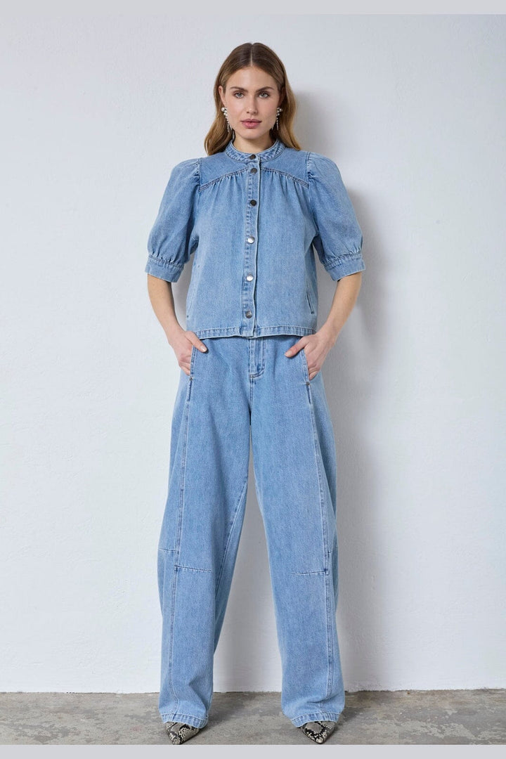 Co´Couture - Asjacc Denim Blouse 45140 - 552 - Denim Blue