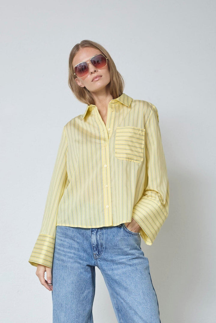 Co´Couture - Blainecc Bell Sleeve Shirt 45054 - 171 - Paleyellow Skjorter 