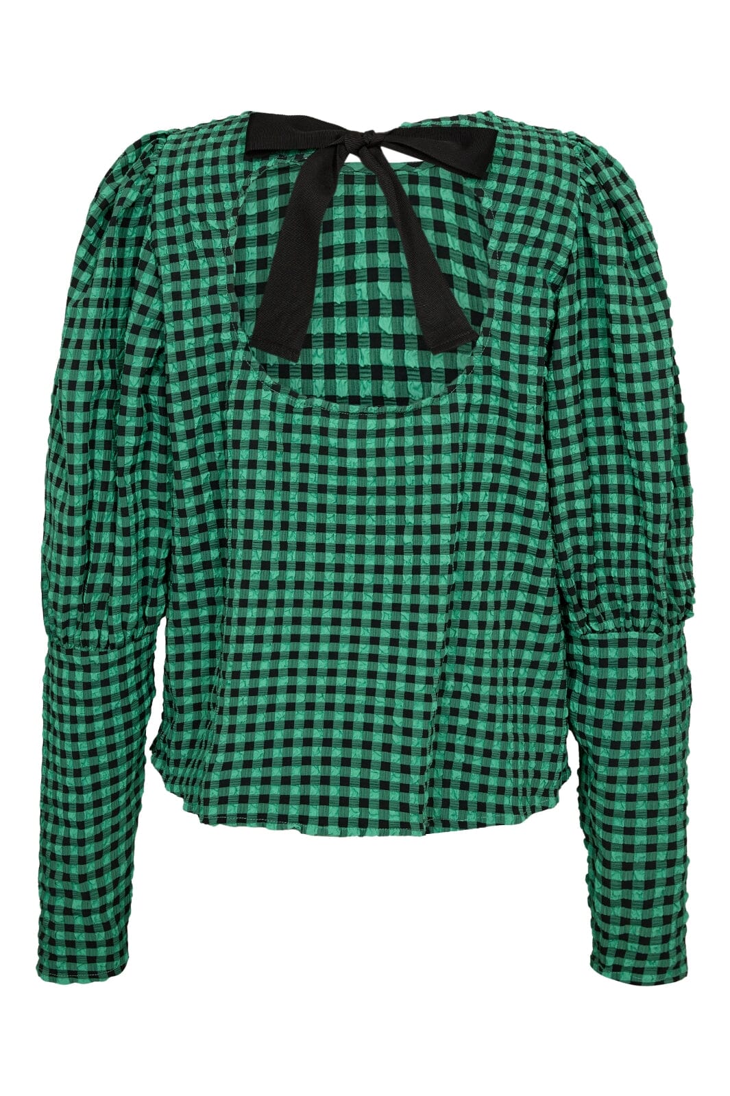Co´couture - Calebcc Check Bow Blouse 35627 - 34 Green