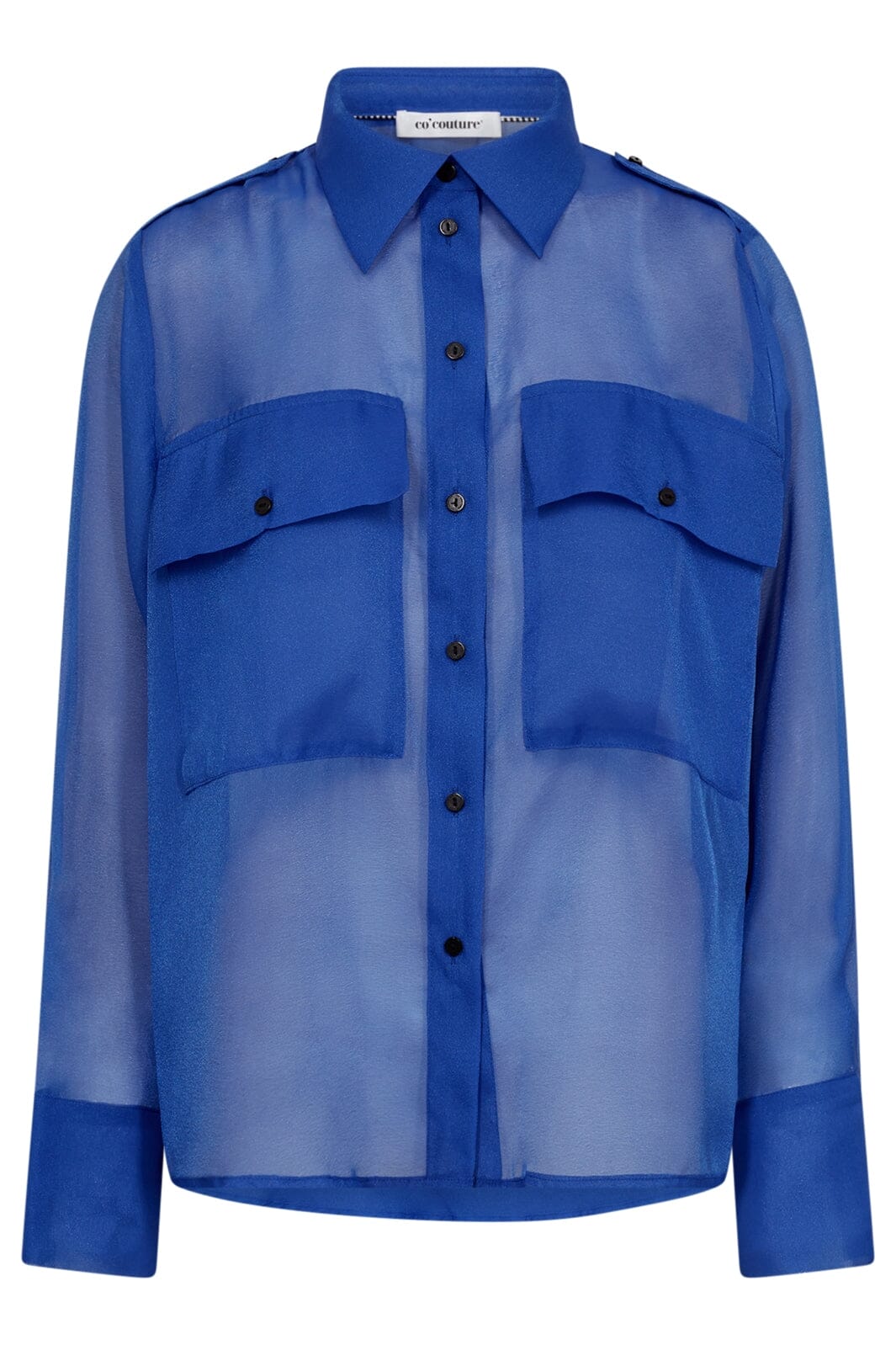 Co´couture - Chiliecc Chiffon Shirt 35616 - 76 New Blue