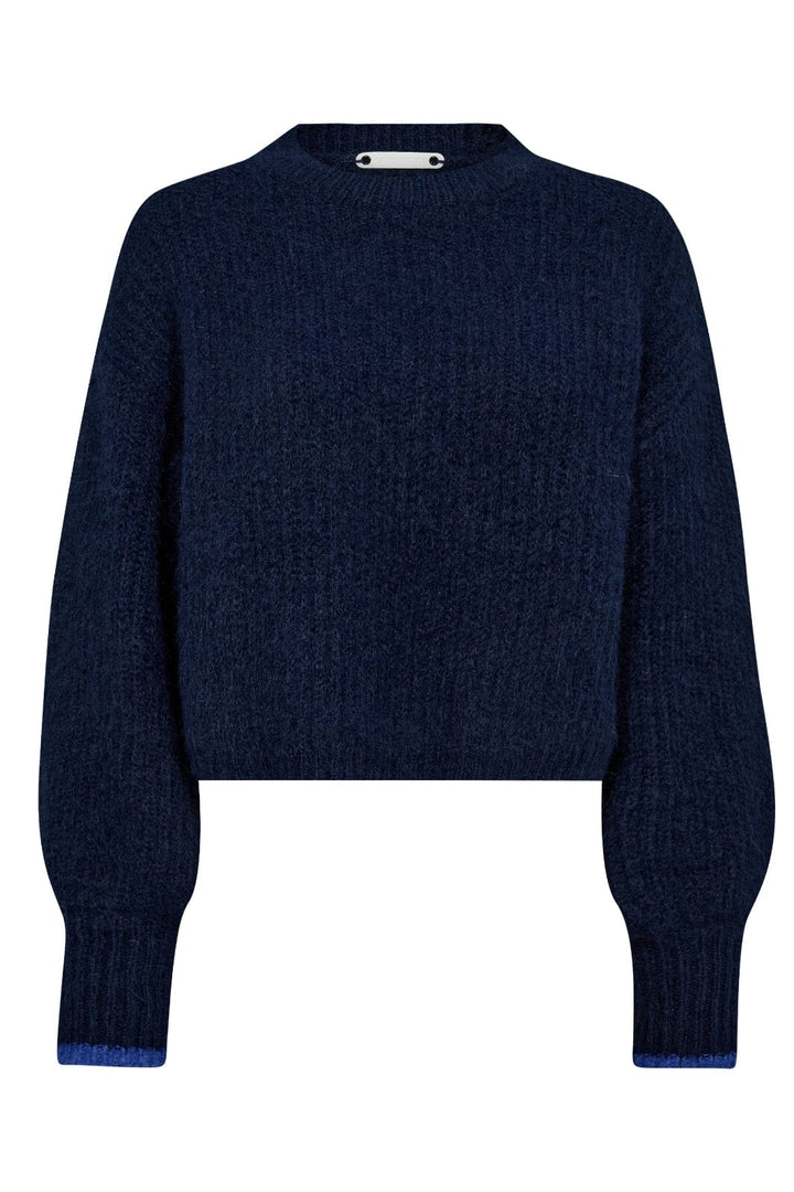 Co´couture - Coraliecc Crop Rib O-Knit 32140 - 120 Navy