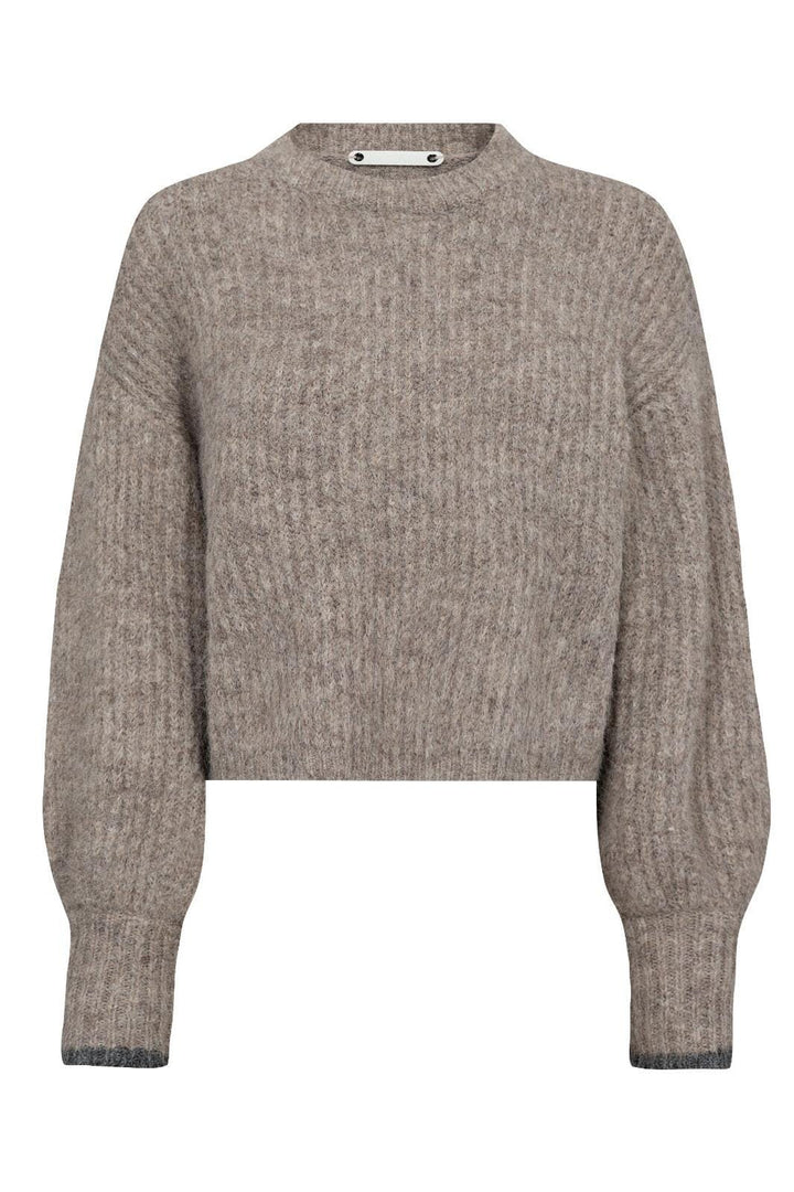 Co´couture - Coraliecc Crop Rib O-Knit 32140 - 154 Walnut