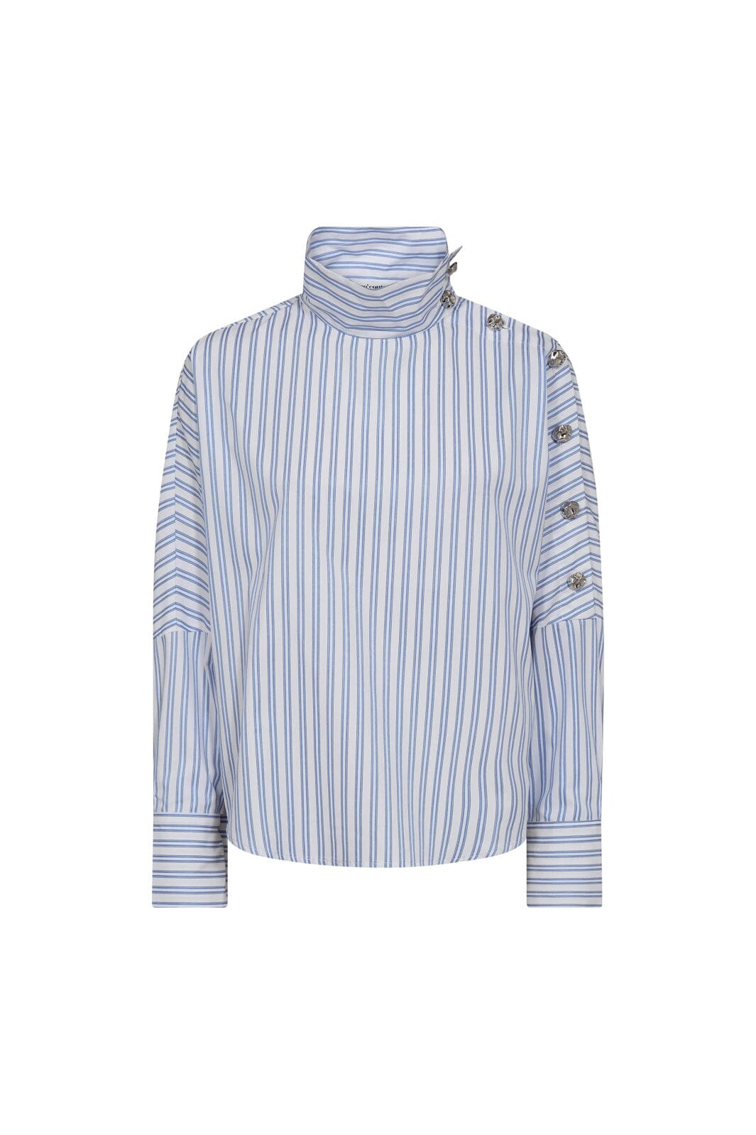 Co´Couture - Devincc Asymcc Button Blouse 45019 - 17 - Blue