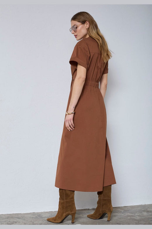 Co´Couture - Elaracc Wrap Ss Dress 46112 - 35 - Suntan