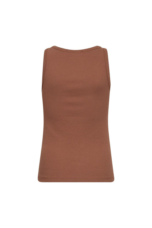 Co´Couture - Grannycc Rib Solid Emb Tank 43009 - 35 - Suntan