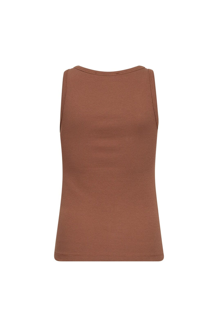 Co´Couture - Grannycc Rib Solid Emb Tank 43009 - 35 - Suntan