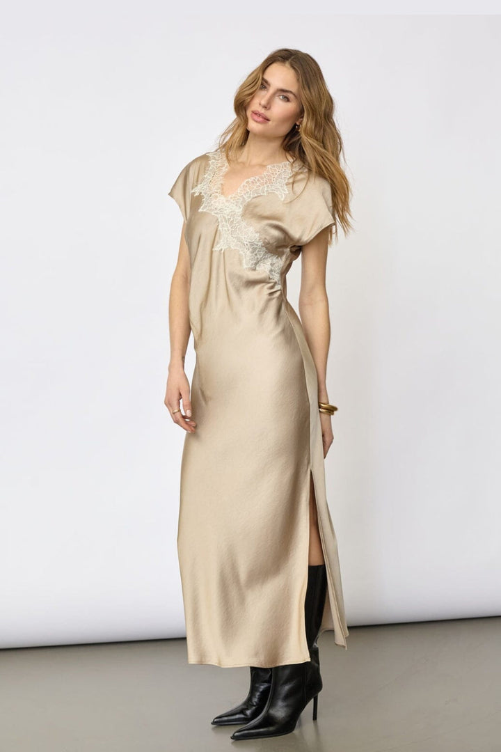 Co´Couture - Iduncc Asym Lace Dress 46106 - 320 - Bisquit