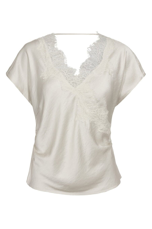 Co´Couture - Iduncc Lace Ss Blouse 45167 - 11 - Off White