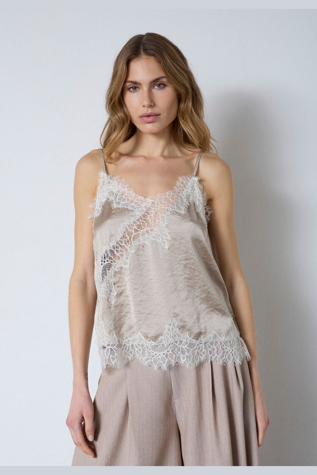Co´Couture - Iduncc Lace Top 45166 - 320 - Bisquit