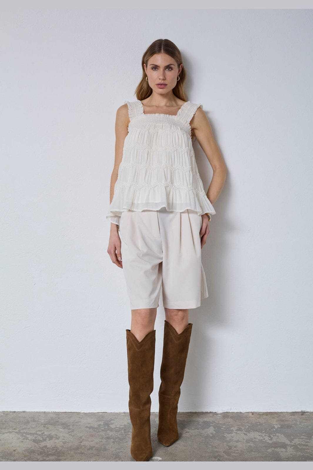 Co´Couture - Jerrycc Smock Strap Top 45163 - 11 - Off White