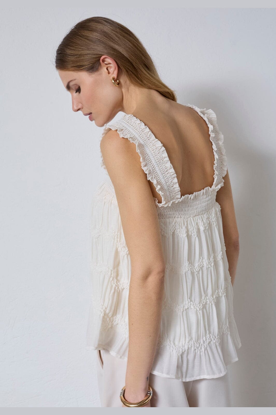 Co´Couture - Jerrycc Smock Strap Top 45163 - 11 - Off White