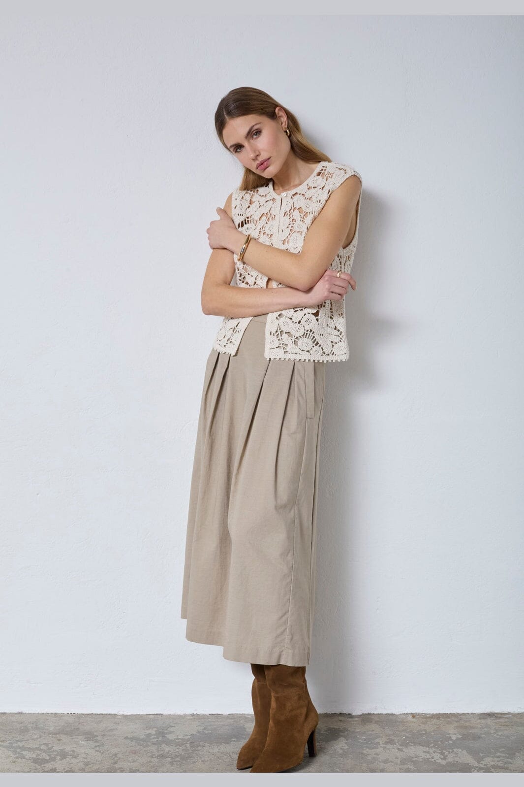 Co´Couture - Kellycc Crochet Top 45170 - 199 - Bone