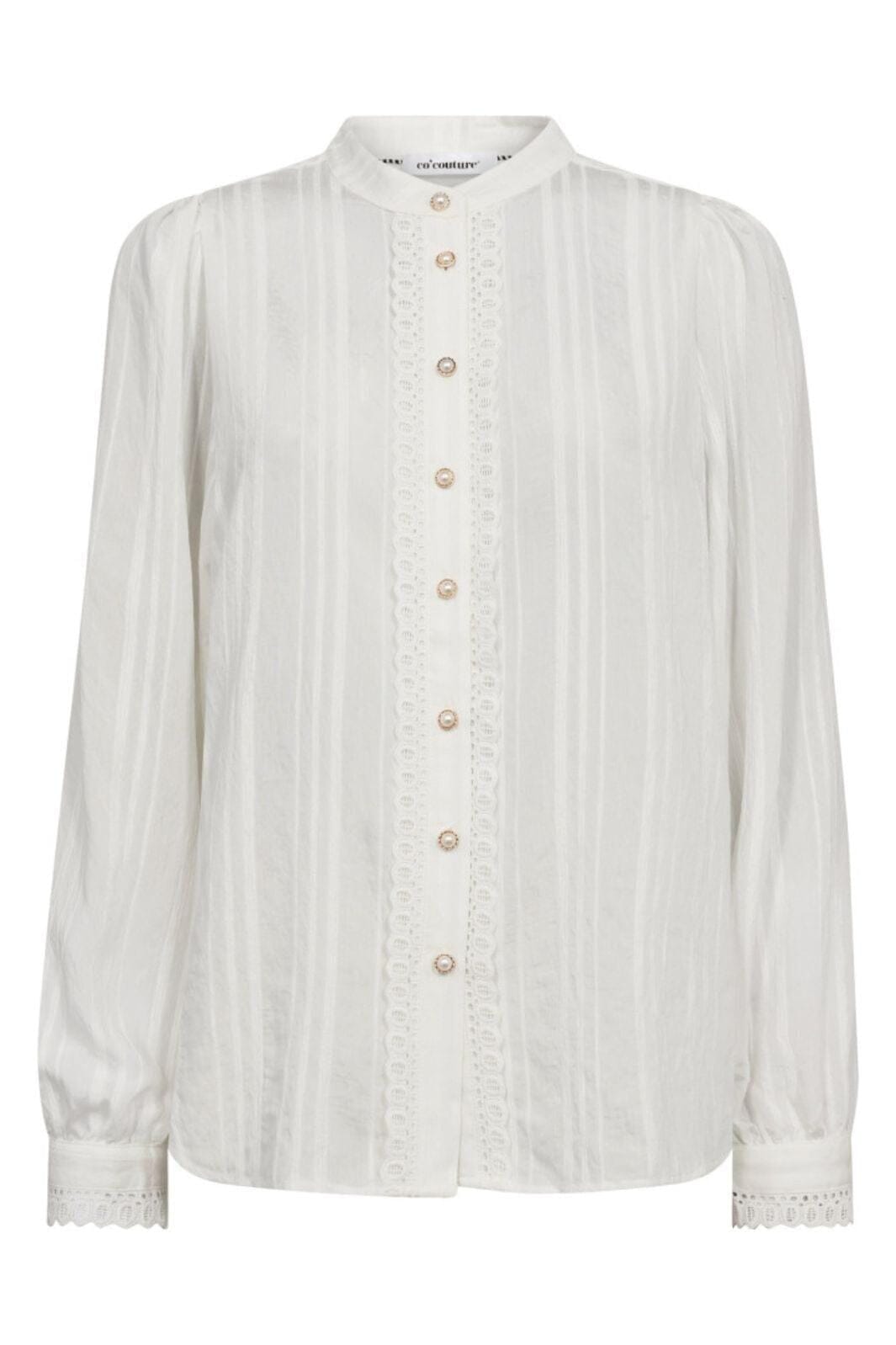 Co´Couture - Kesicc Lace Shirt 35960 - 4000 - White Skjorter 