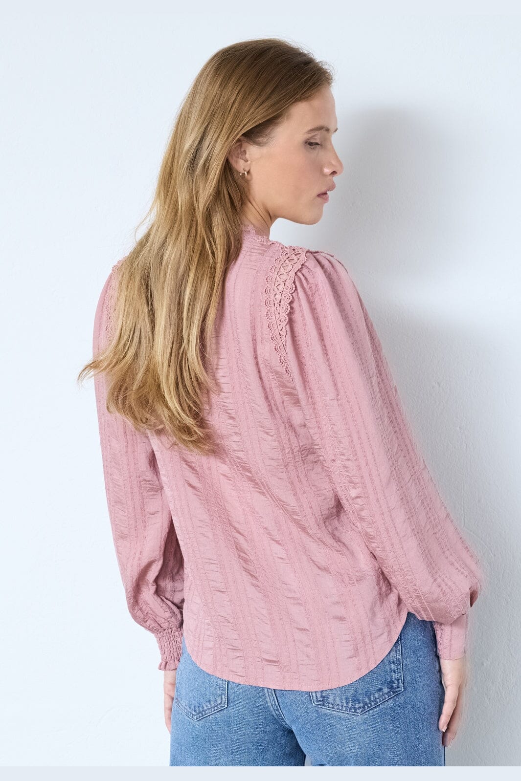 Co´Couture - Kesicc Lace V-Shirt 45025 - 103 - Old Rose