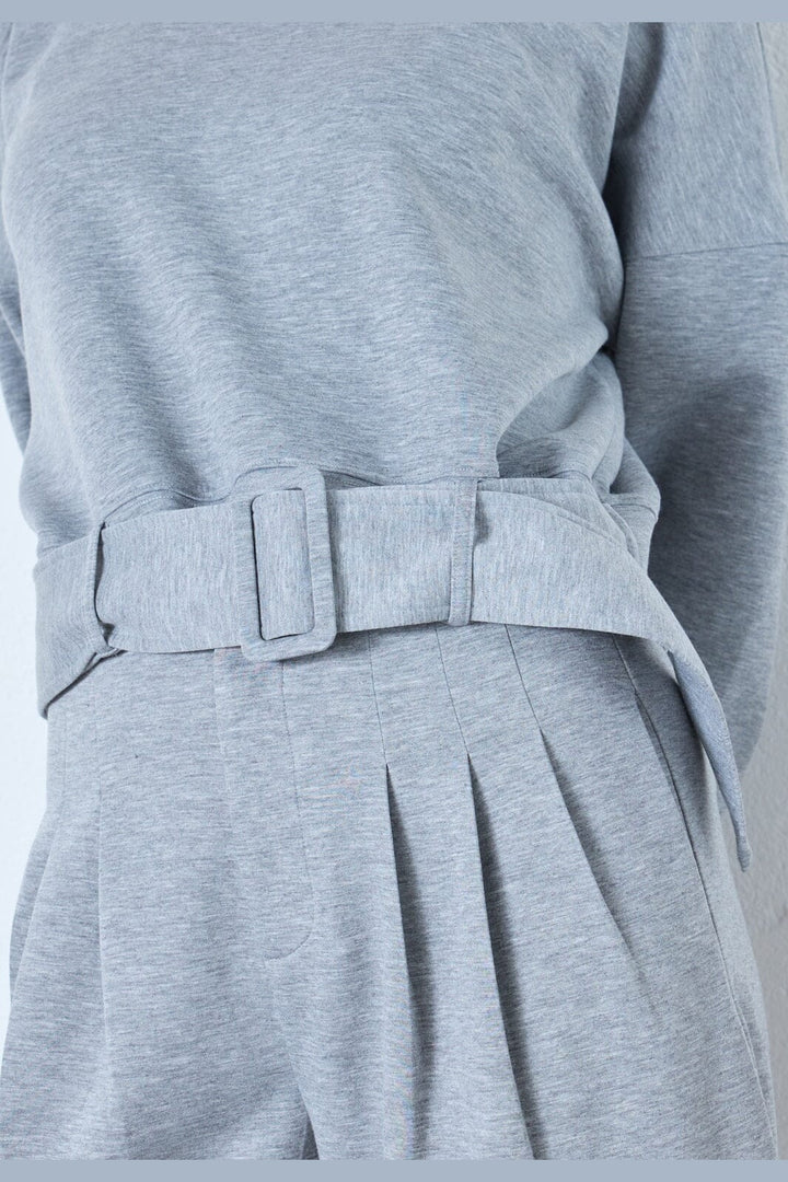 Co´Couture - Lancecc Belt Sweat 47003 - 57 - Grey Melange