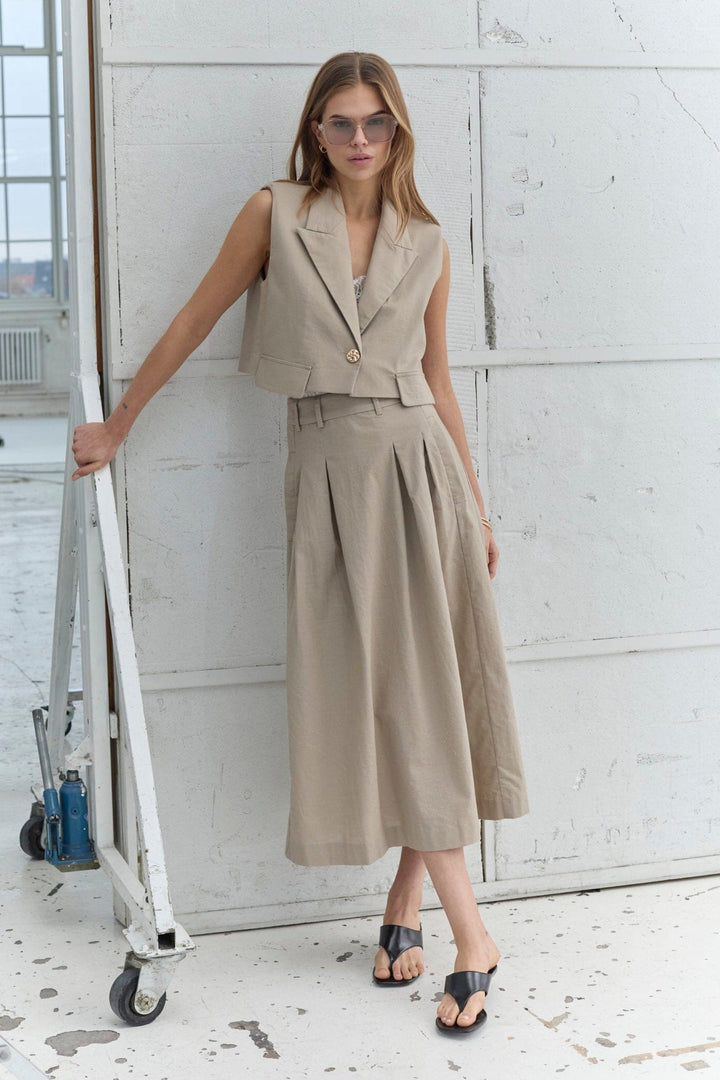 Co´Couture - Leilacc Anya Pleat Skirt 44025 - 320 - Bisquit Nederdele 