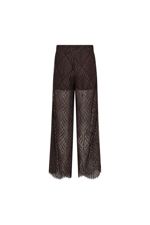 Co´Couture - Leticc Lace Panel Pant 41050 - 145 - Dark Brown