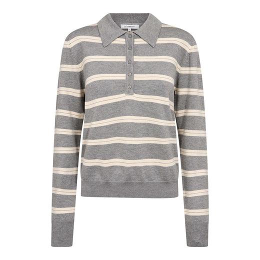 Co´Couture - Luecc Padded Polo Knit 500429 - 10003 - Creme Skjorter 