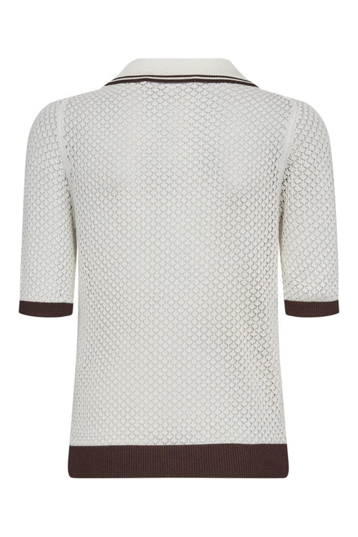 Co´Couture - Luecc Pointelle Ss Cardigan 42028 - 11 - Off White