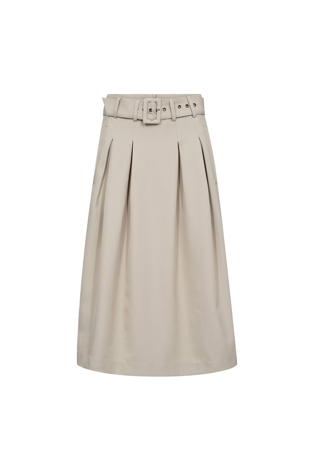 Co´Couture - Lunacc Belt Midi Pleat Skirt 44003 - 2006 - Taupe