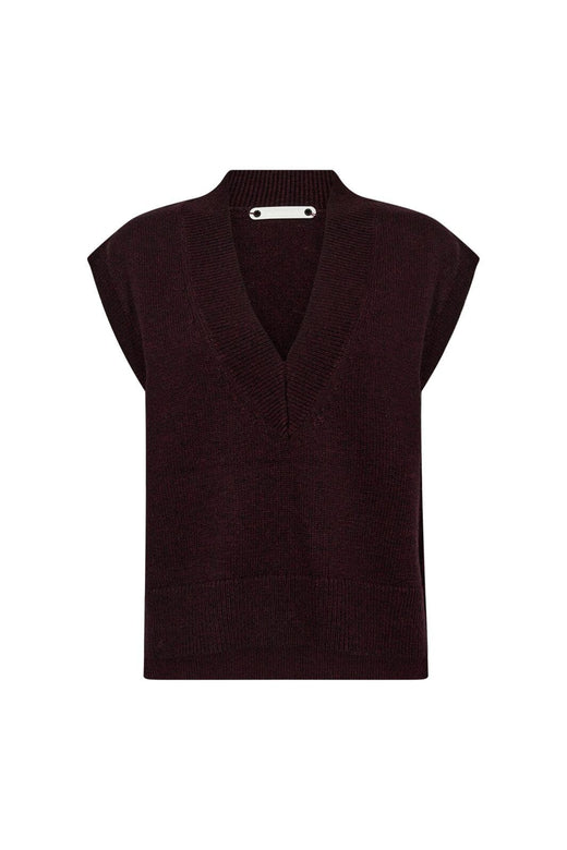 Co´Couture - Majacc V-Knit Vest 32220 - 87 - Winered
