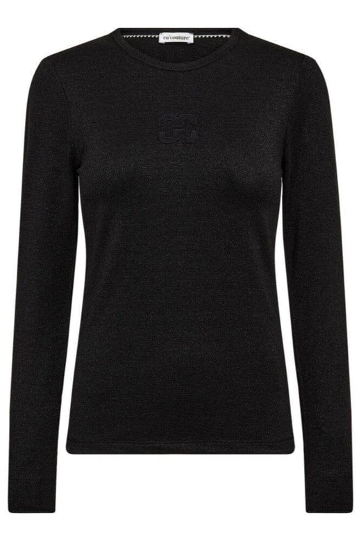Co´Couture - Mannycc Lurex Emb L/S Tee 33210 - 96 - Black T-shirts 
