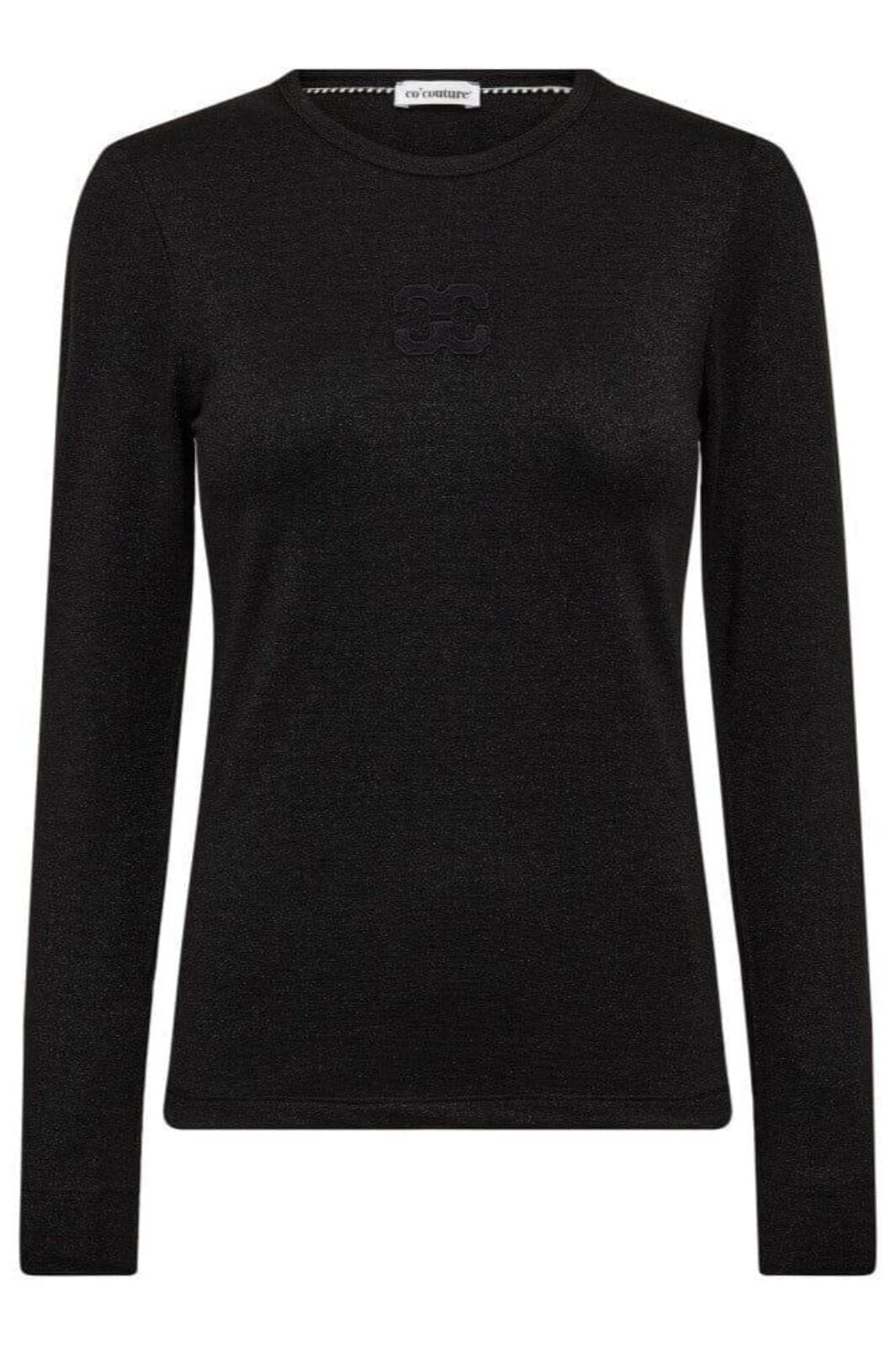 Co´Couture - Mannycc Lurex Emb L/S Tee 33210 - 96 - Black T-shirts 