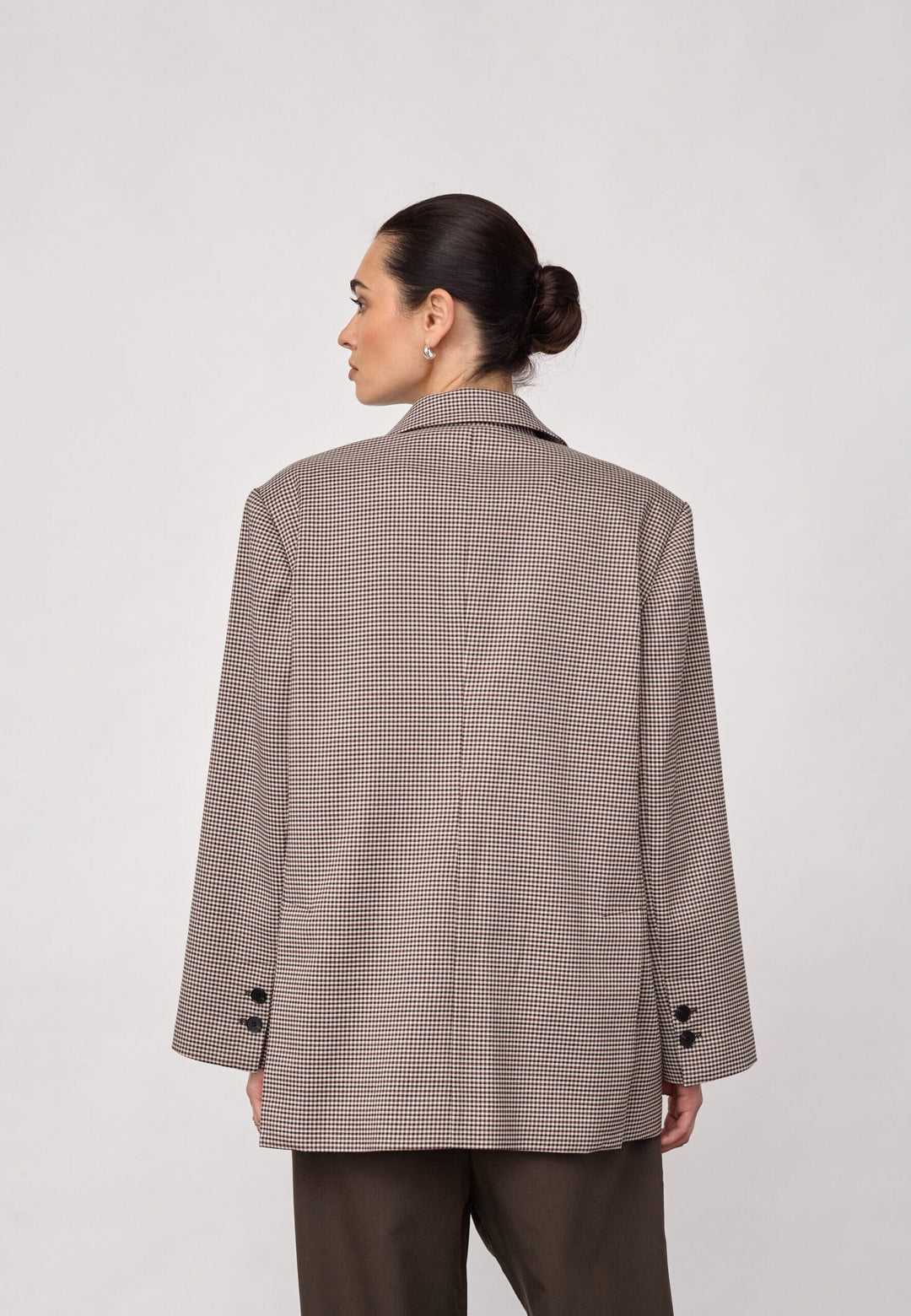Co´Couture - Midacc Check Power Blazer 500845 - 10060 - Bone - Brown Blazere 