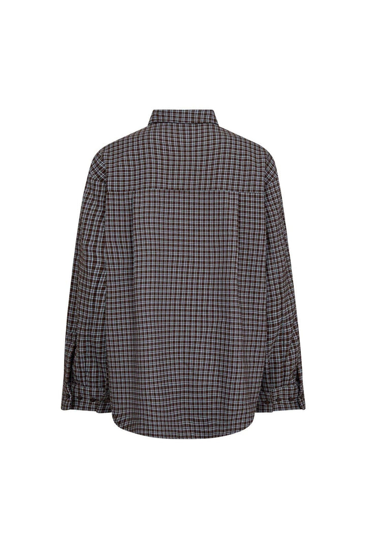 Co´Couture - Odemcc Check Cuff Shirt 500262 - 20003 - Dark Brown