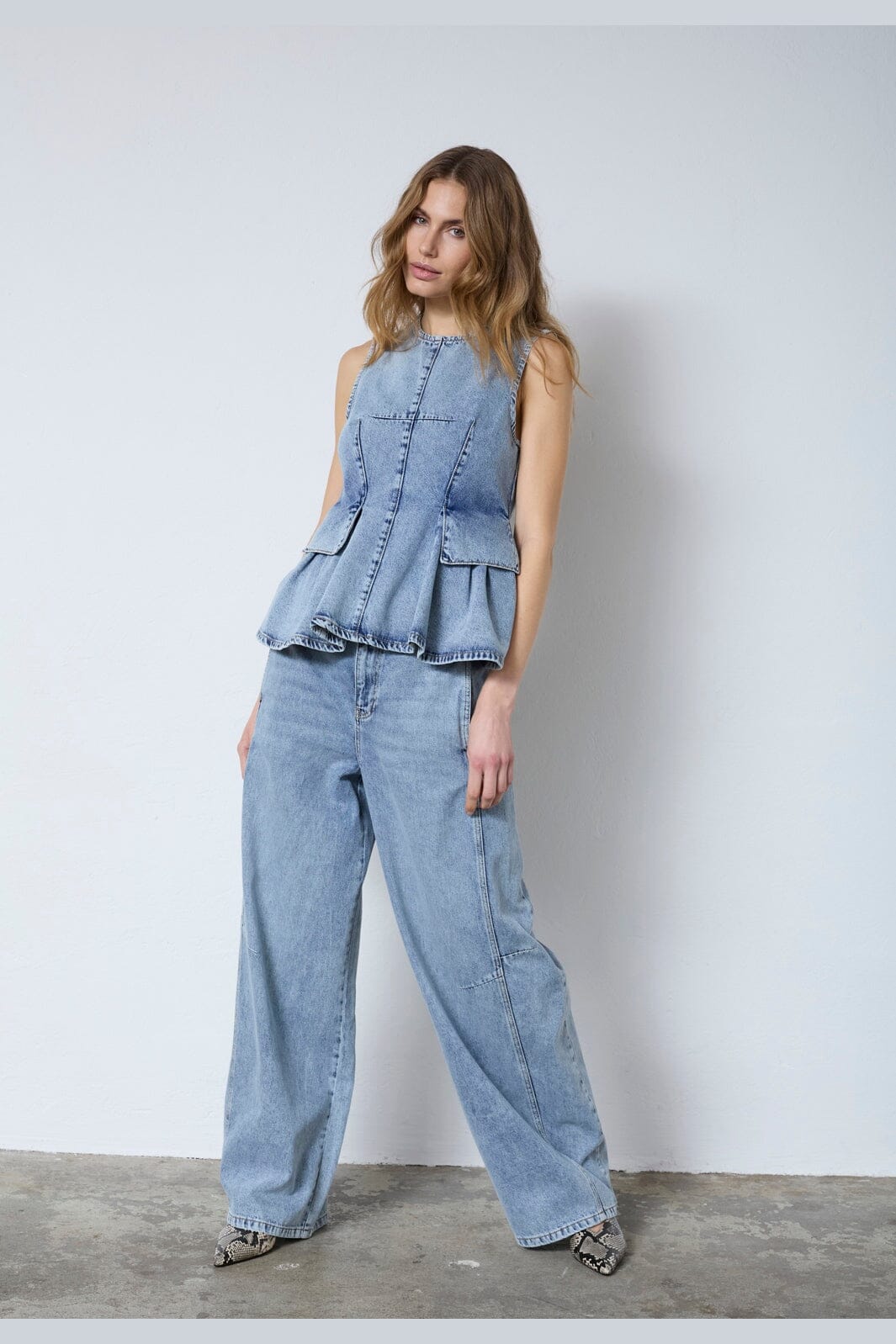Co´Couture - Pancycc Denim Top 43008 - 114 - Fade Denim