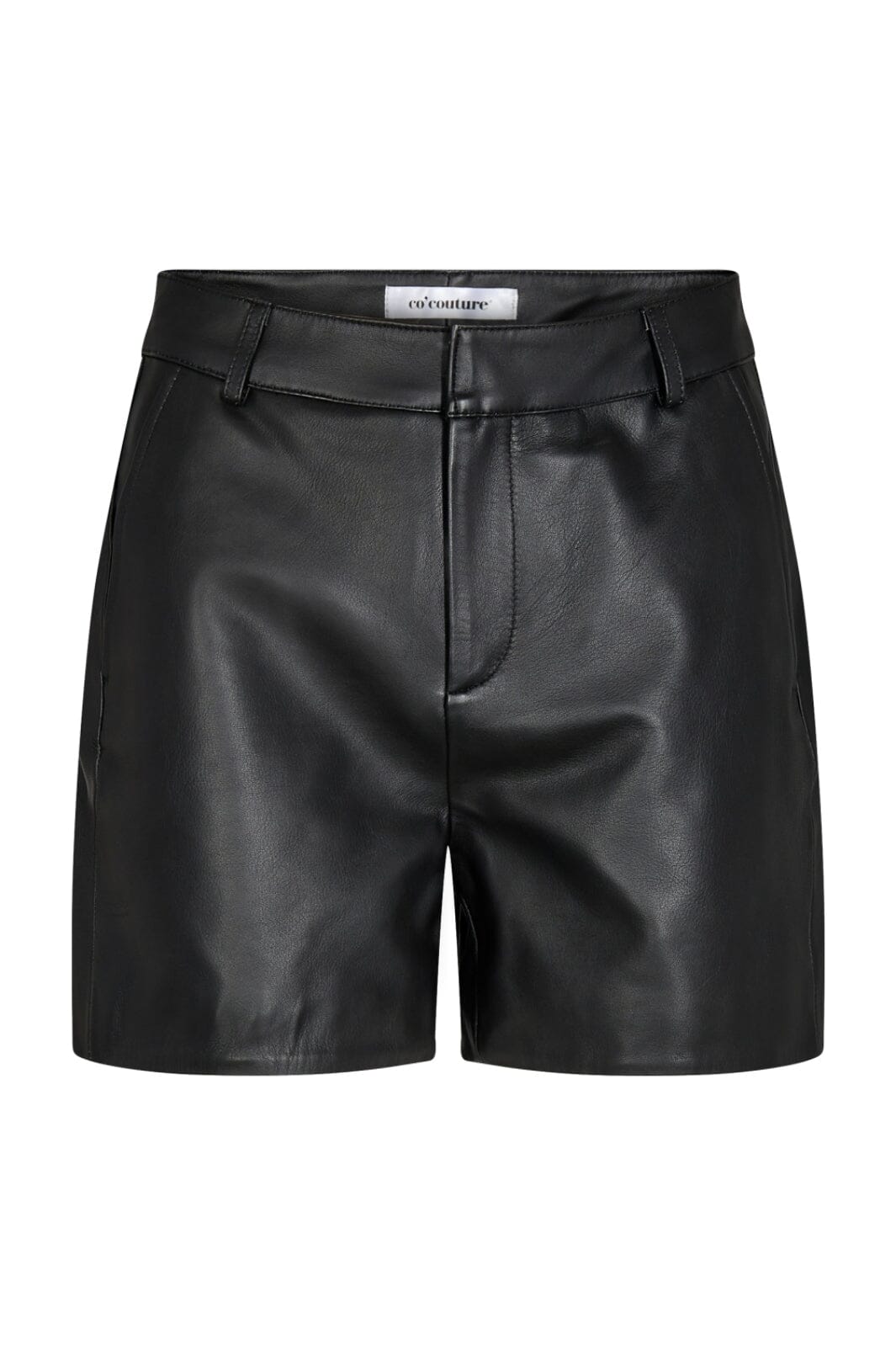 Co´couture - Phoebecc Midi Leather Shorts - 96 Black