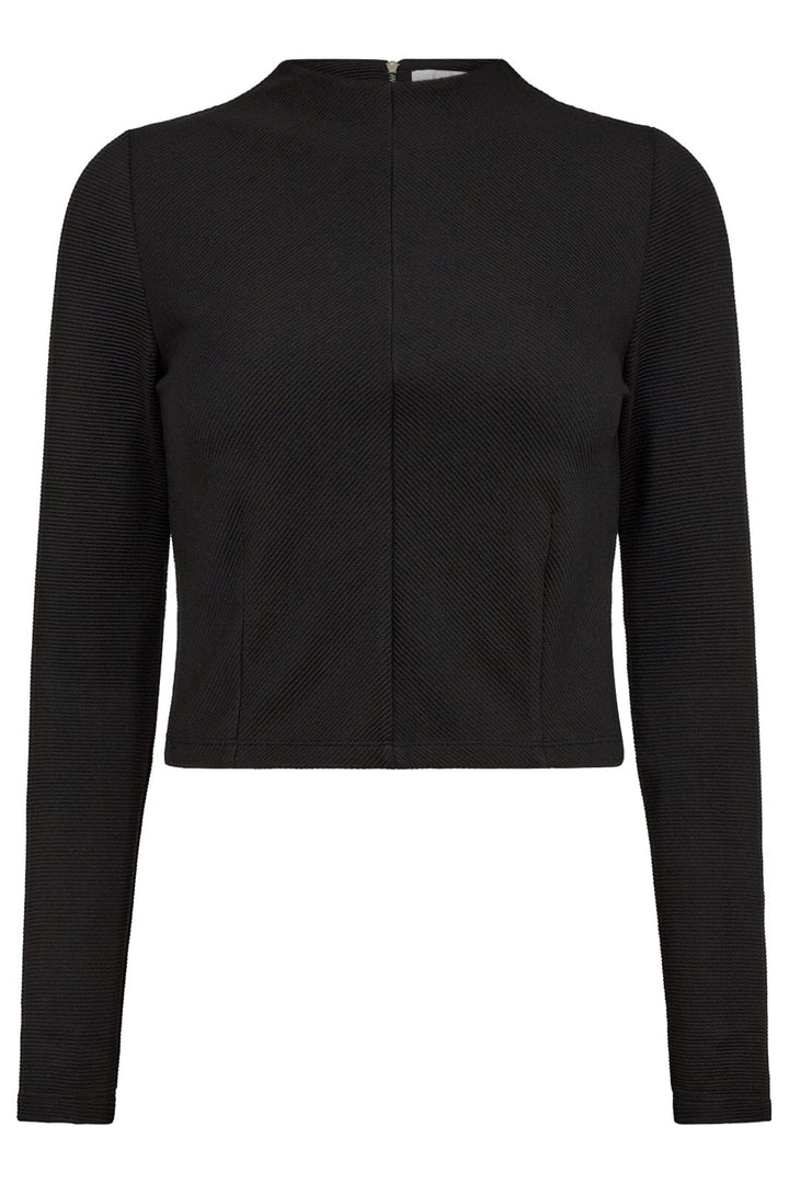 Co´couture - Picacc Crop Blouse - 96 Black