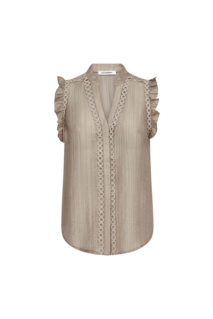 Co´Couture - Reggiecc Frill Top 45120 - 2006 - Taupe