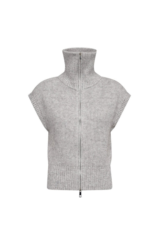 Co´Couture - Rowcc Zip Knit Vest 500028 - 65006 - Grey Melange