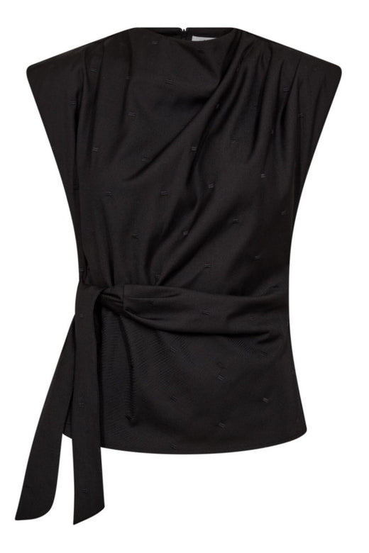 Co´Couture - Sagacc Pleat Top 35760 - 96 - Black T-shirts 